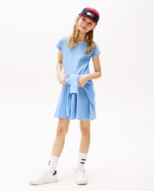 Imagem 0 de Vestido de Manga Curta e Decote Redondo com Desenho de Skater