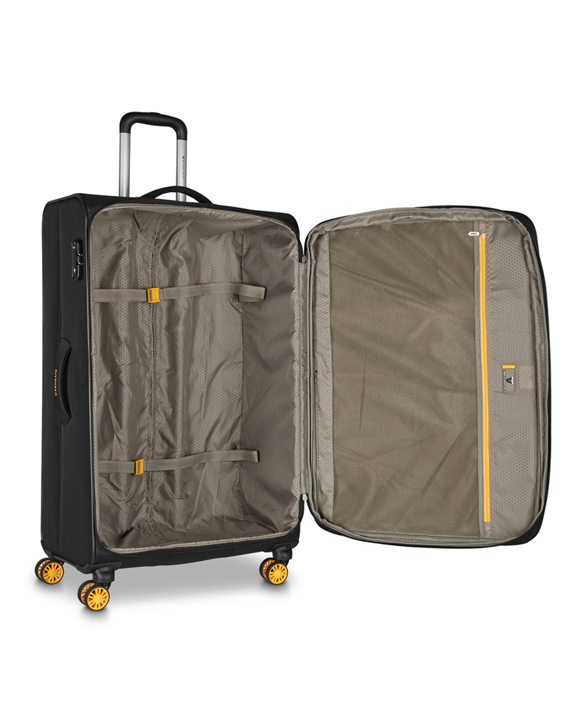 Trolley Grande Smile 2.0 DLX Flexível Expansível com Capacidade até 96 L Preto-3