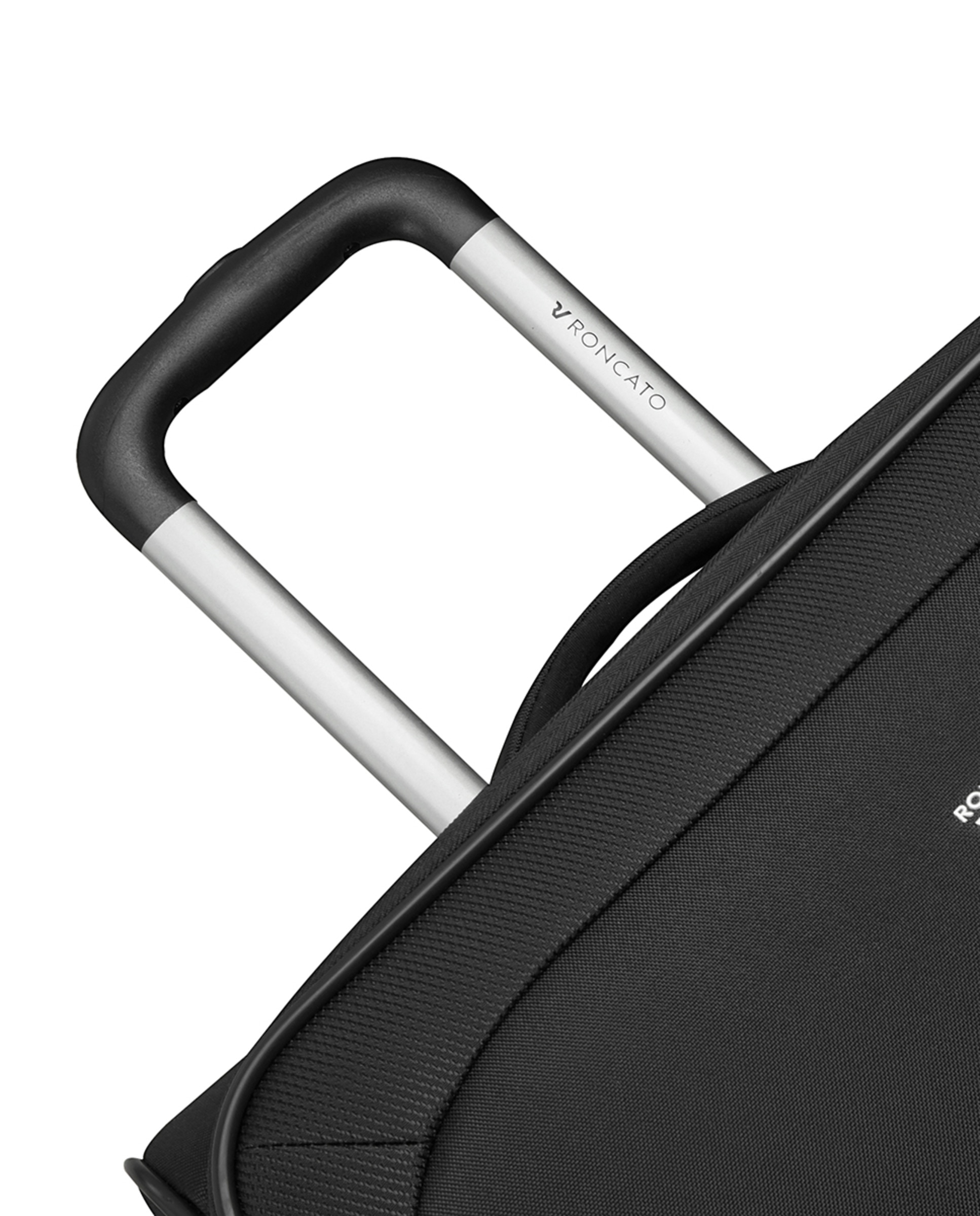 Trolley Médio Smile 2.0 DLX Flexível Expansível com Capacidade até 78 L Preto-6