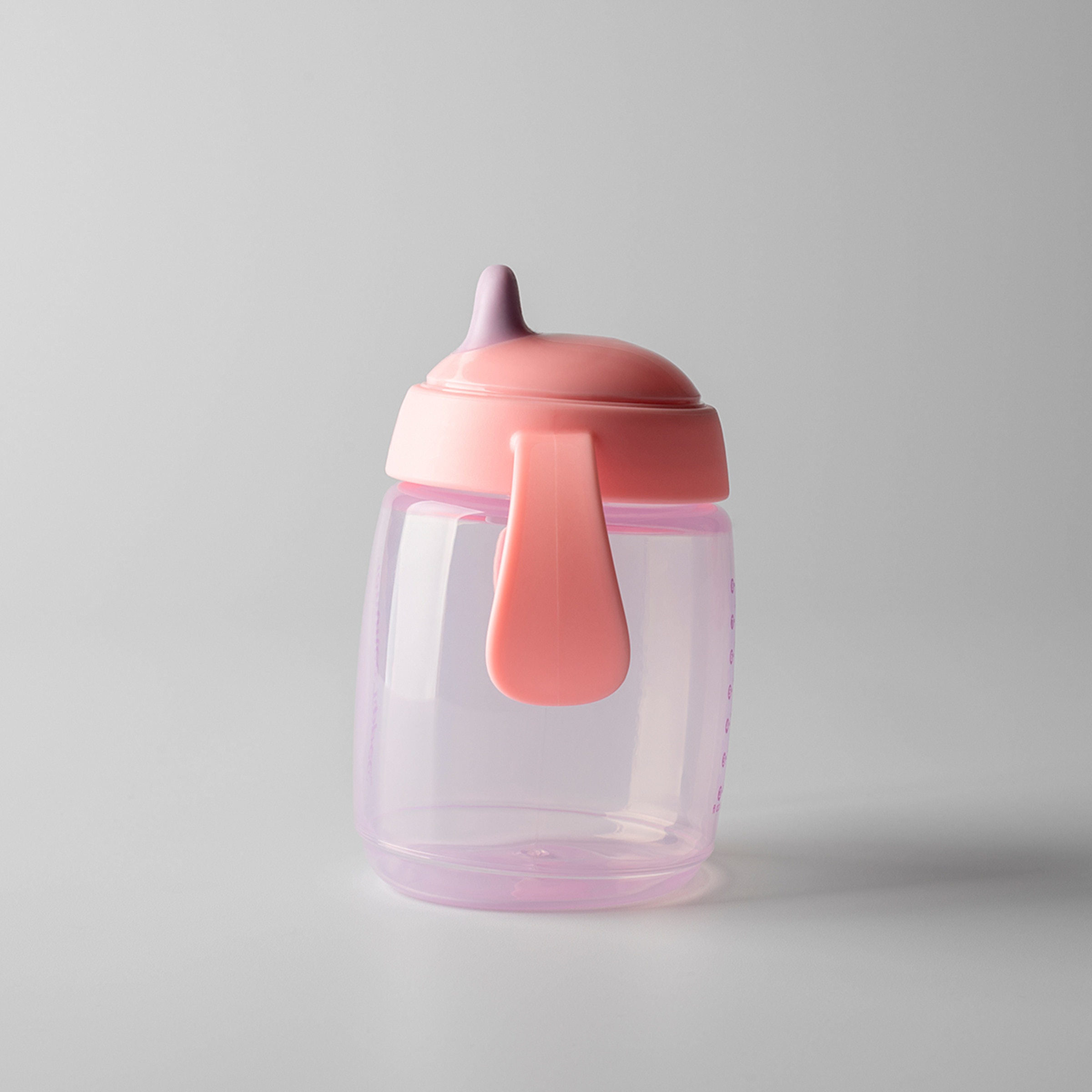 Taza aprendizaje Tommee Tippee trainer Spout 240ml, 6 meses Rosa claro-2