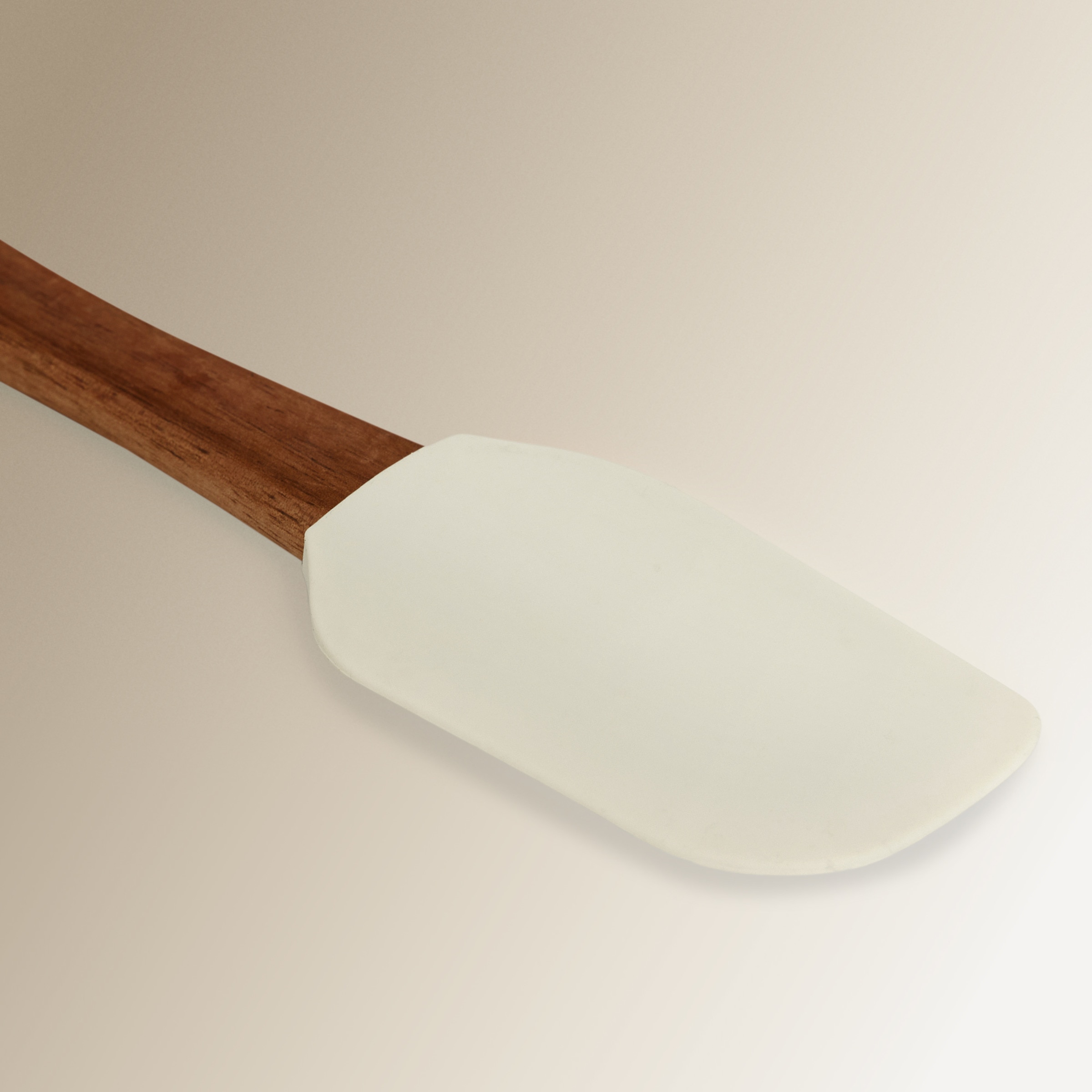 Espátula de silicone e madeira El Corte Inglés Creme/Madeira-2