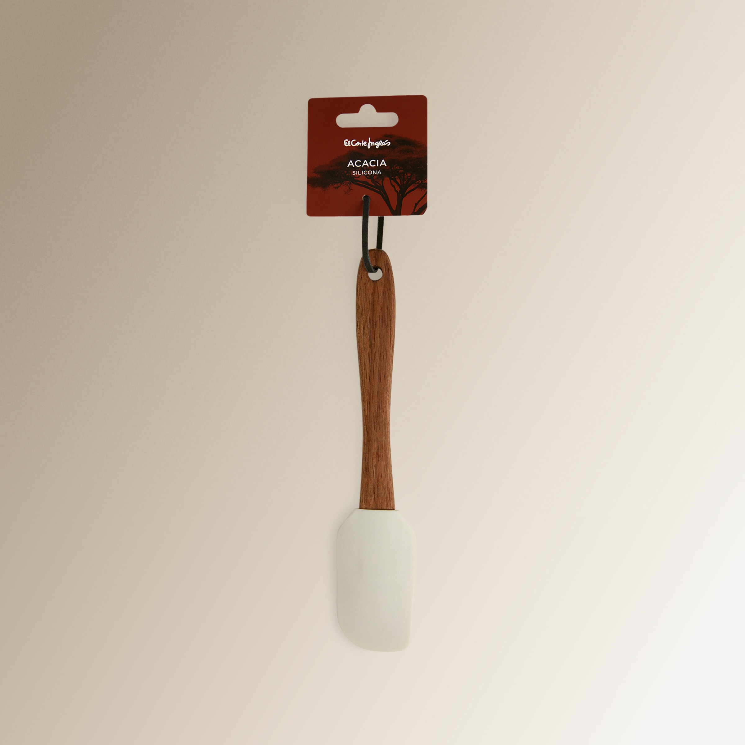Espátula de silicone e madeira El Corte Inglés Creme/Madeira-3