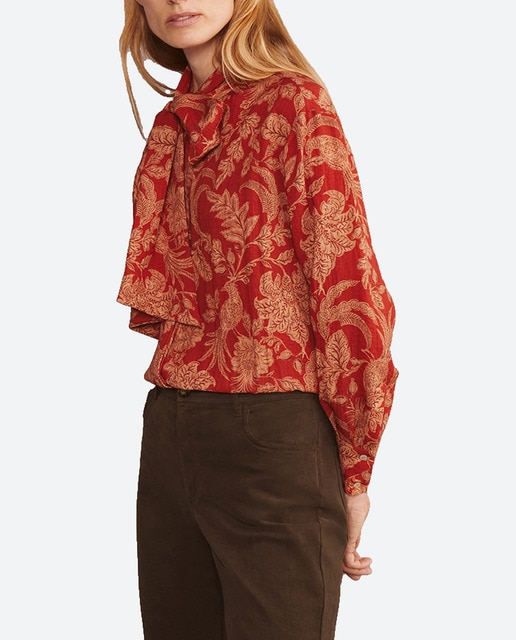 Imagen 0 de Camisa de mujer AOP con lazada