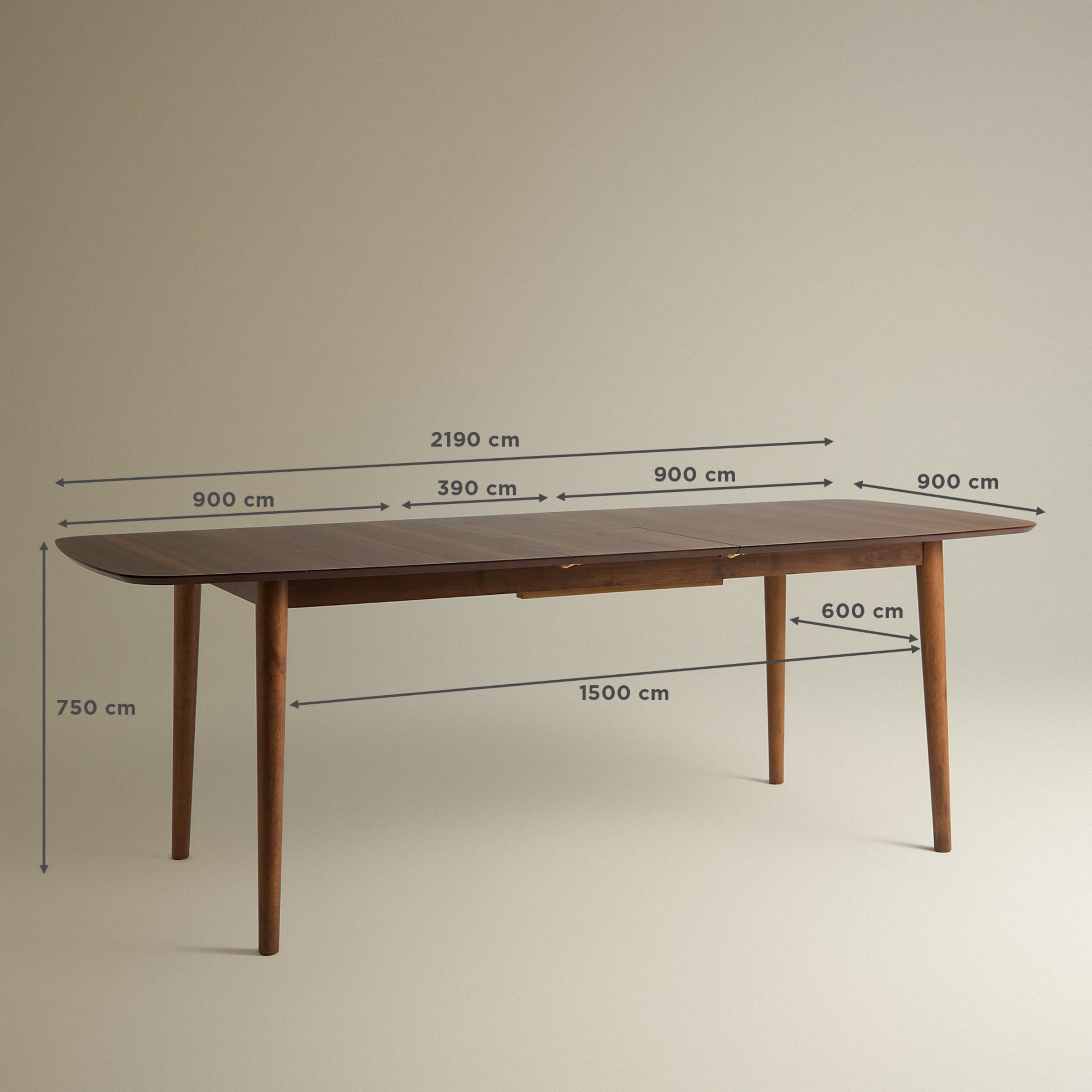 Mesa de Sala de Jantar Extensível de Nogueira Dumas Room Nogueira-10