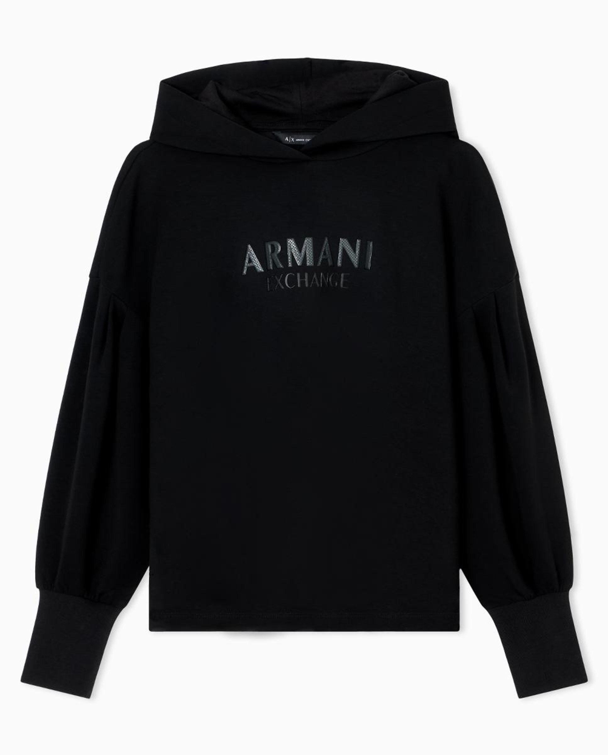 Sweatshirt com Capuz e Punhos Compridos Preto-4