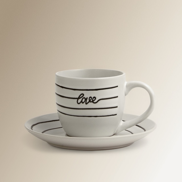 Imagen 0 de Taza de té con plato Line Basics El Corte Inglés