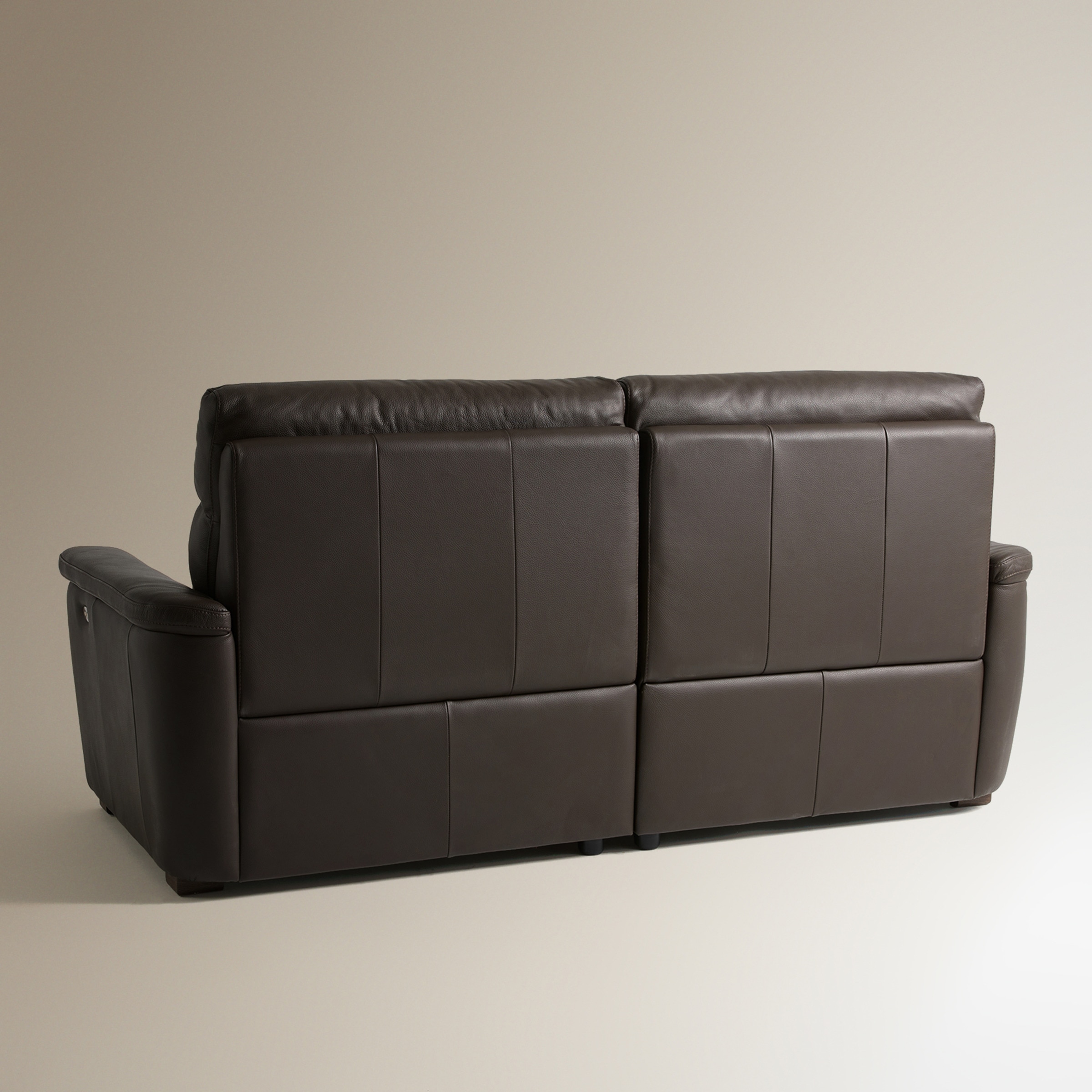 Sofá de piel de 3 plazas con 2 asientos relax eléctricos Ego El Corte Inglés Chocolate-5