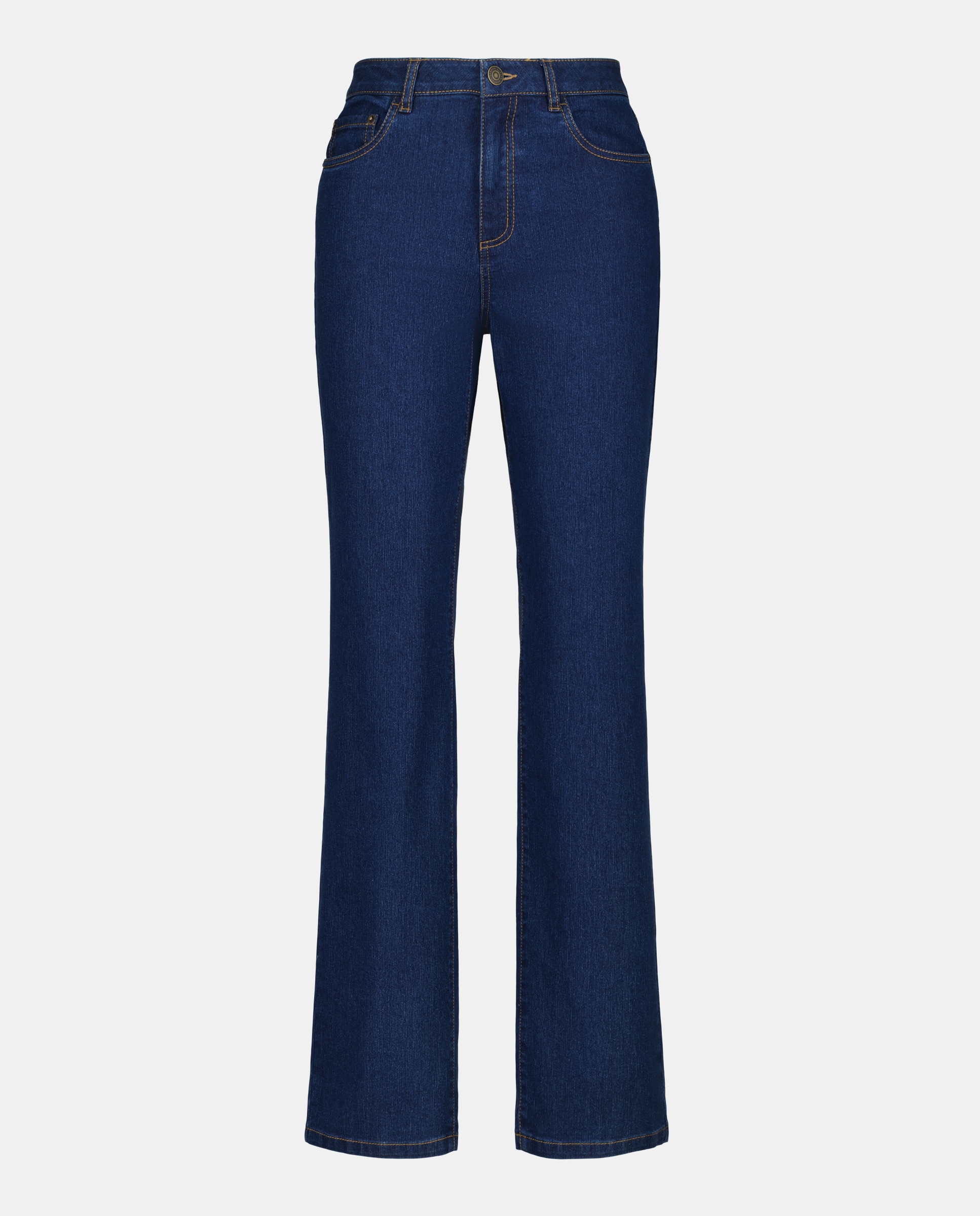 Jeans Regular com 5 Bolsos Azul pálido-5