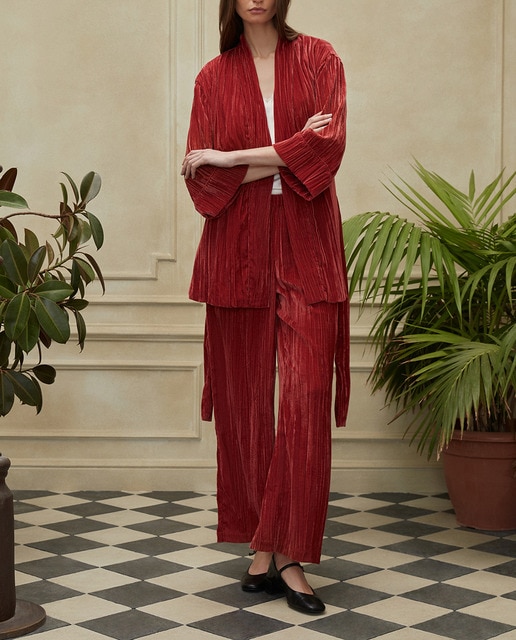 Imagen 0 de Pantalón de mujer terciopelo arrugado