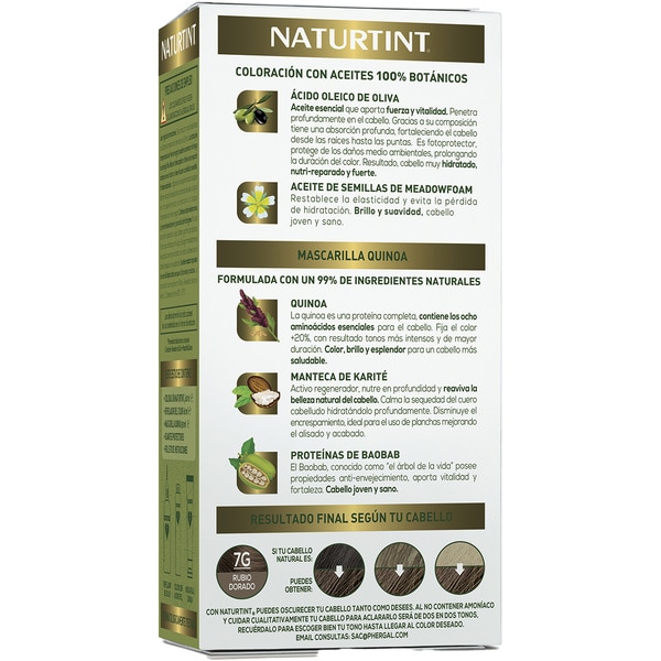 7G golden blonde permanent ammonia-free hair colour gel box 1 each