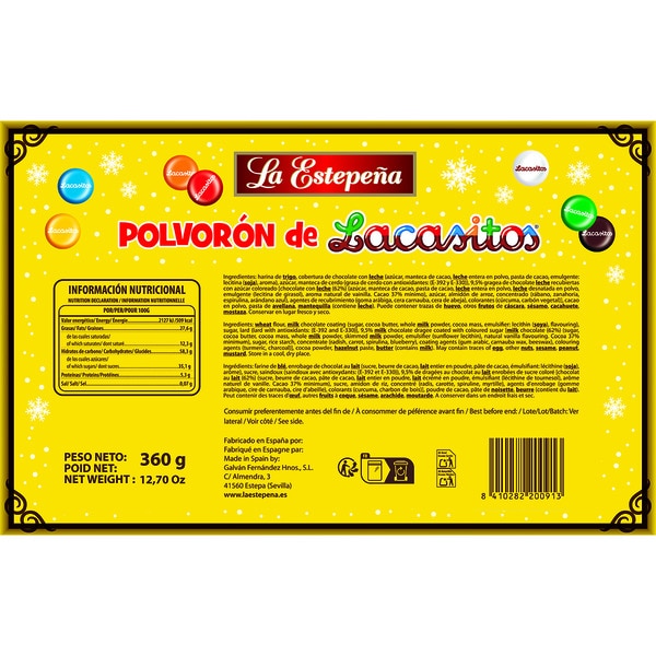 Lacasitos polvorón cakes case 360 g