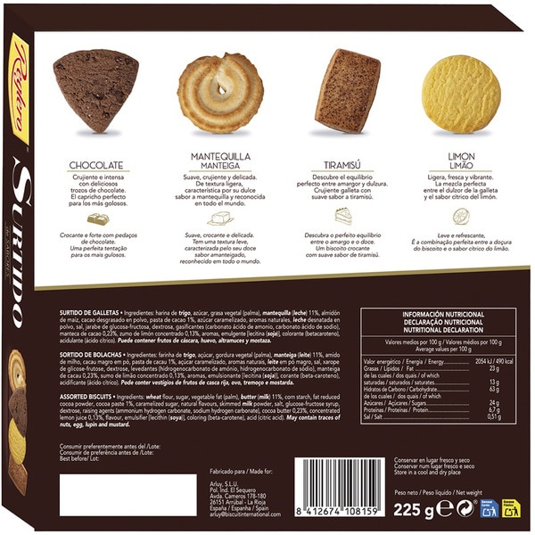 Kekssortiment Karton 225 g