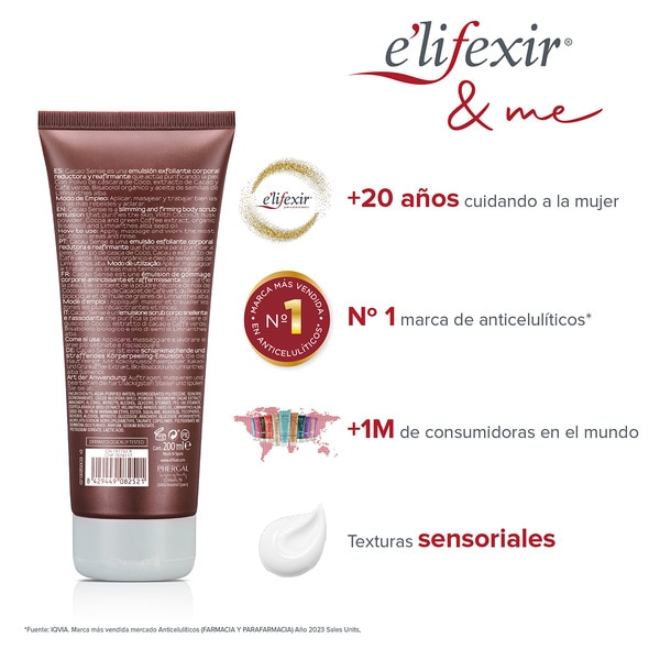 Dermo Cacao Sense emulsión exfoliante reductora que exfolia, reduce y reafirma Rohr 200 ml con extracto de cacao y café verde