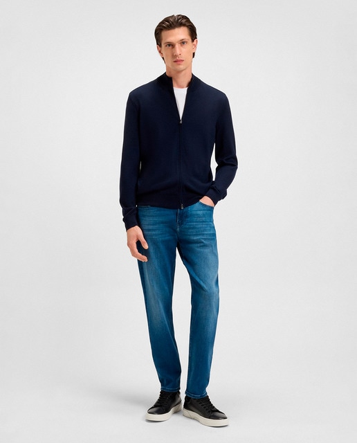 Imagen 0 de Maine Vaqueros regular fit de denim azul de tacto suave de hombre