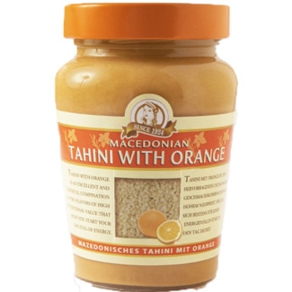 Pasta de Sésamo de Laranja Tahini frasco 350 g - Haitoglou Bros