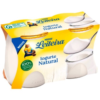 Iogurte Natural em Vidro Pack 2 unidades embalagem 125 g - A Leiteira