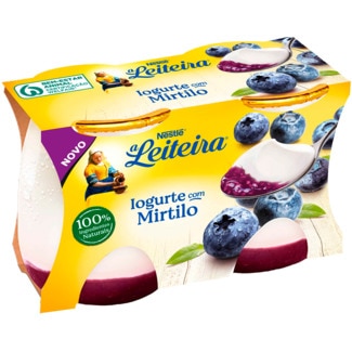 Iogurte de Mirtilo em Vidro Pack 2 unidades embalagem 125 g - A Leiteira