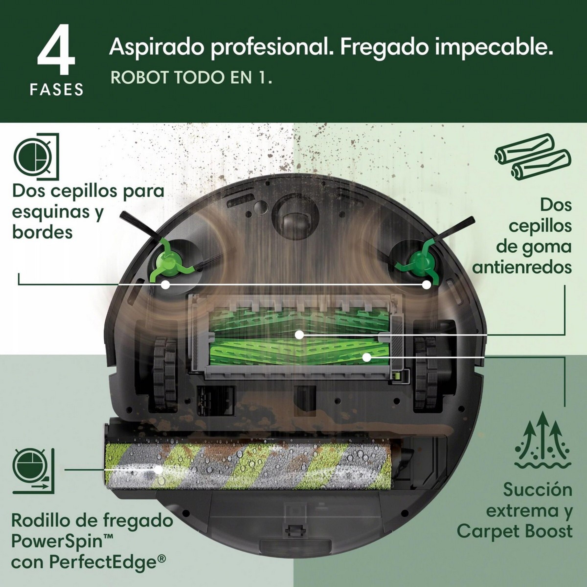 Robot Aspirador e Mopa Roomba® MAX 705 Combo com Base AutoWash™ Preto-4