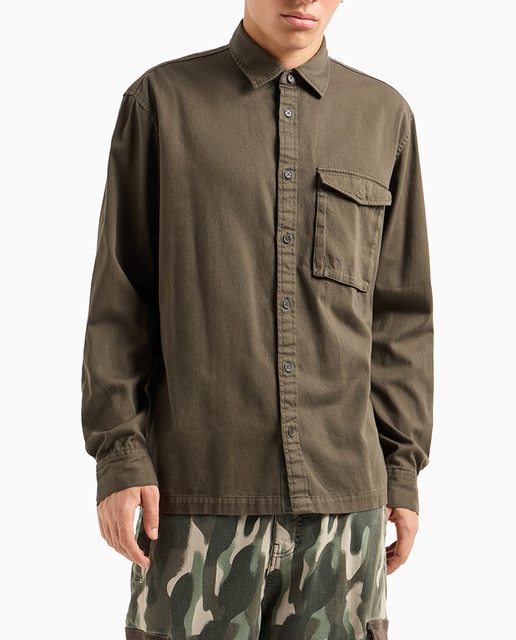 Imagen 0 de Sobrecamisa de hombre oversized de algodón stretch