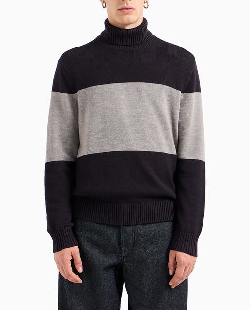 Imagen 0 de Jersey de hombre de cuello alto bicolor