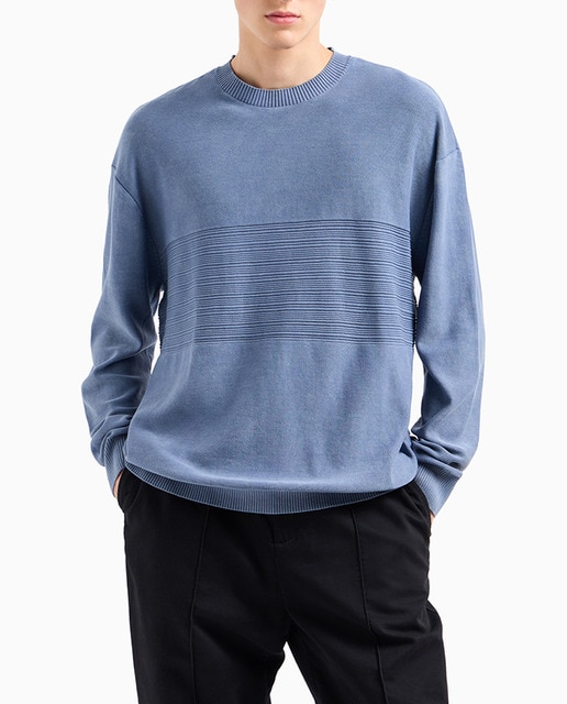 Imagen 0 de Jersey de hombre de punto con rayas horizontales