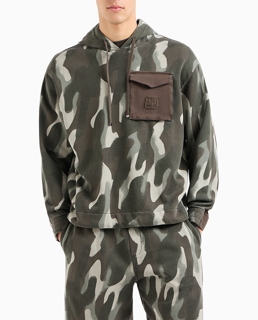 Imagen 0 de Sudadera de hombre de camuflaje con capucha