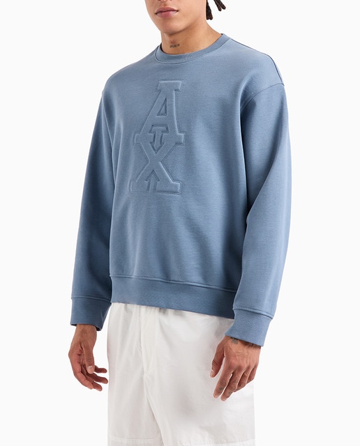Imagen 0 de Sudadera de hombre con logo frontal de algodón french terry