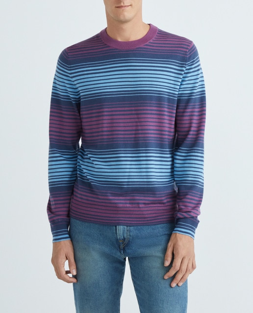 Imagen 0 de Suéter de hombre rayas multicolor