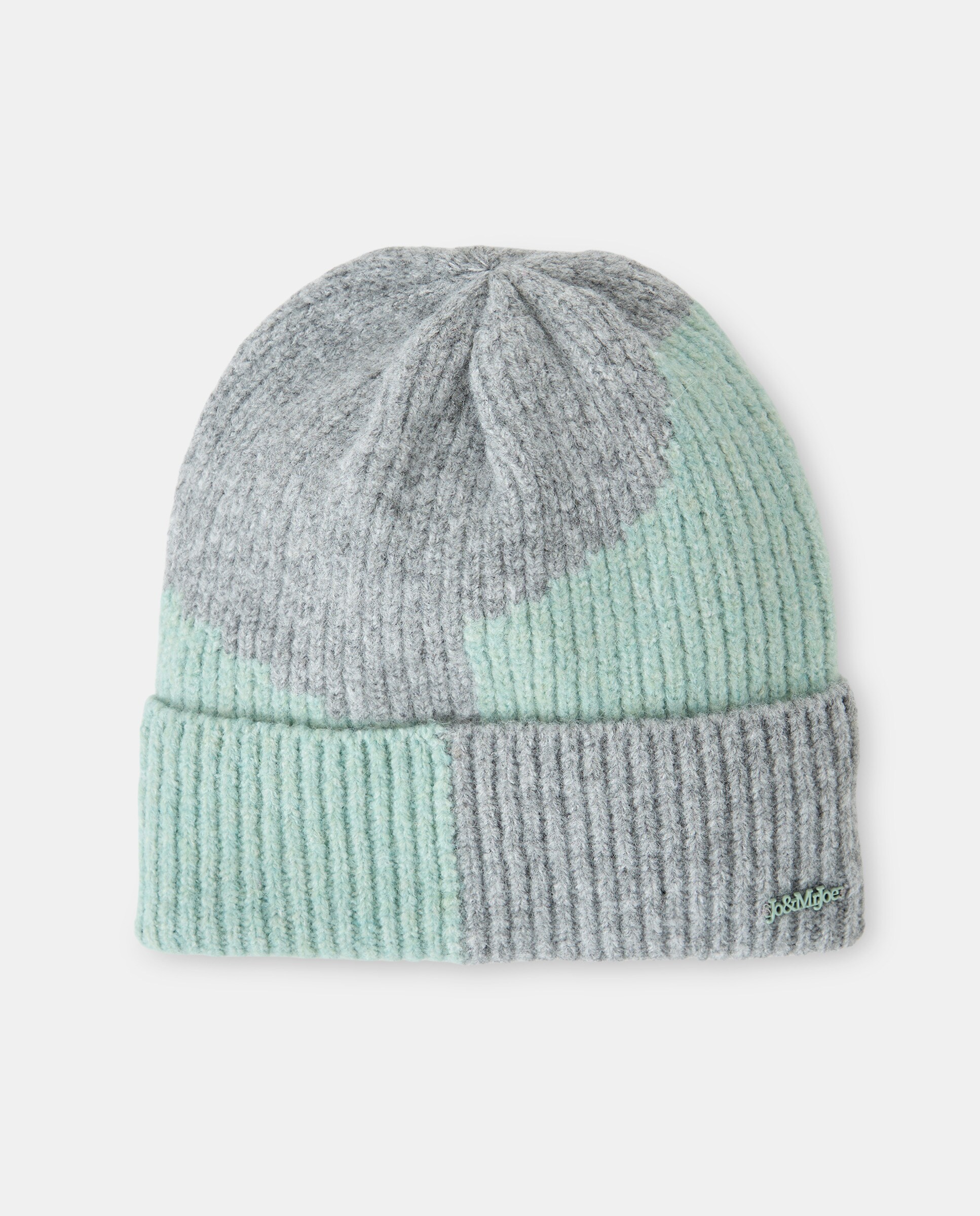 Conjunto de Gorro e Cachecol Bicolor com Ondas Verde-4
