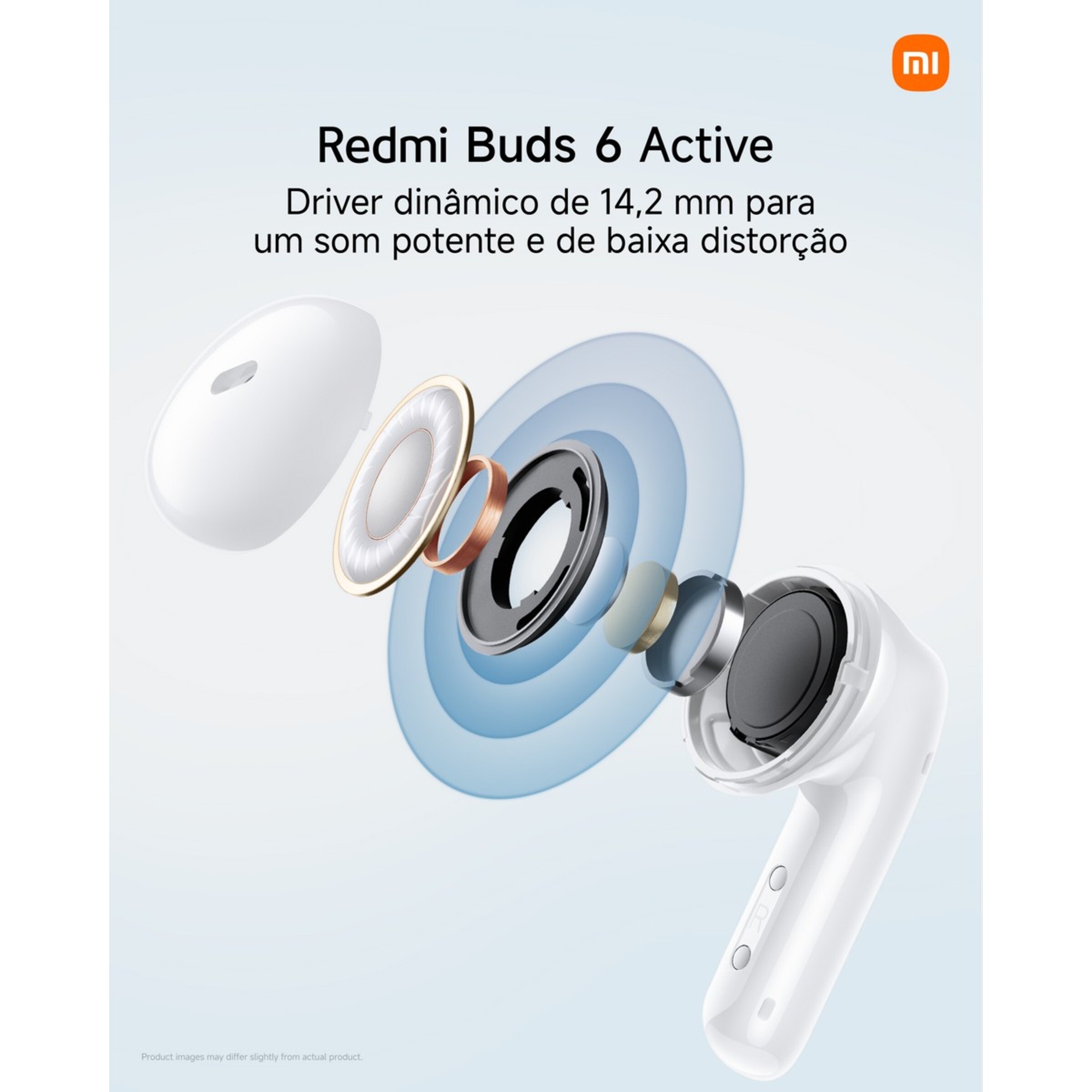 Auriculares Bluetooth Xiaomi Redmi Buds 6 Active com Redução de Ruído Azul-8