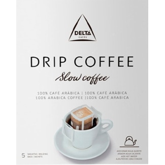 Café Moído 100% Arábica Drip Coffee embalagem 5 unidades - Delta