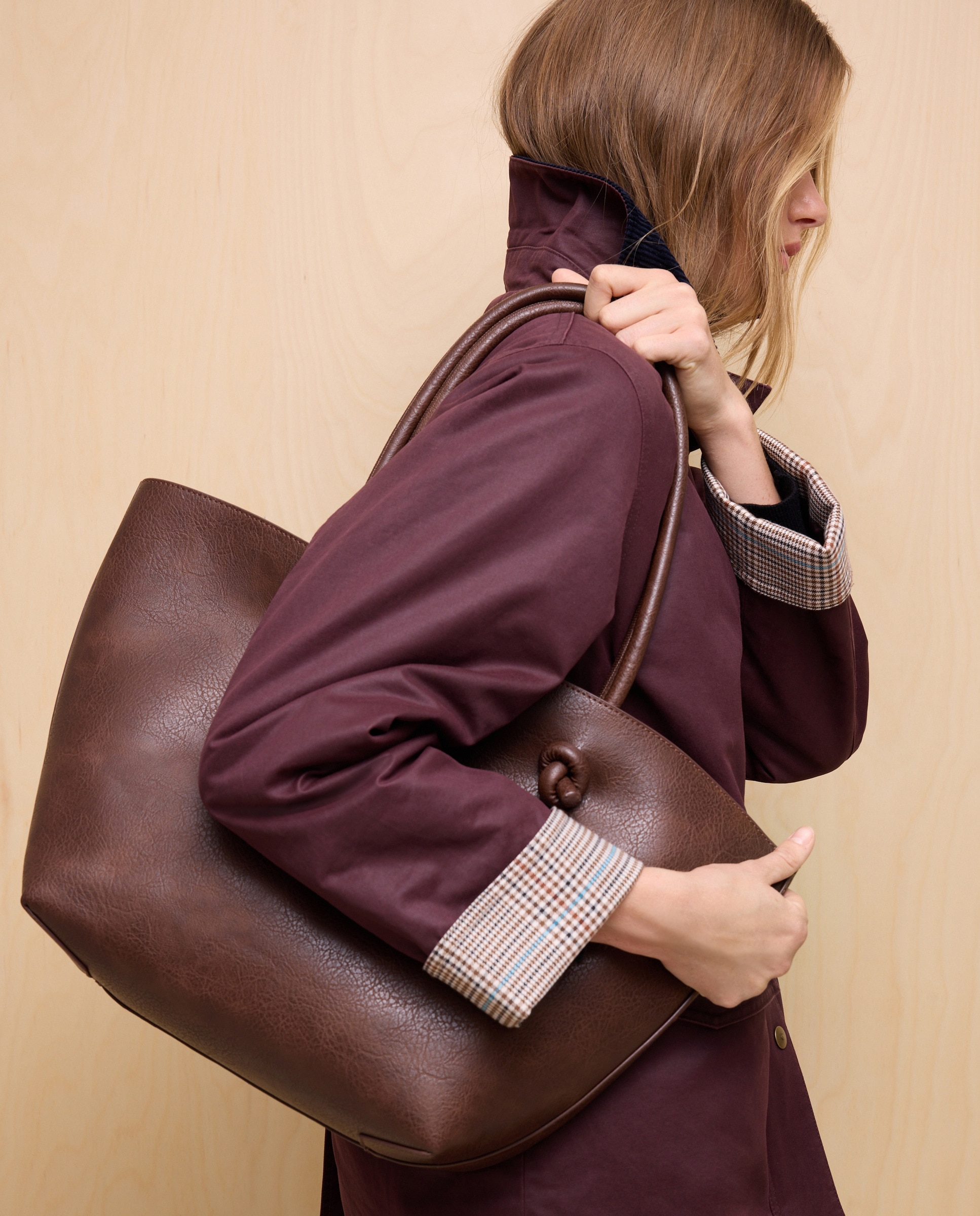 Mala Shopper com Nós Castanho-5