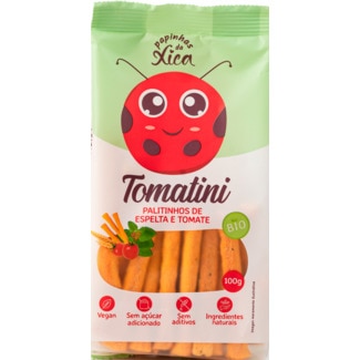 Snack Palitos Espelta e Tomate embalagem 100 g - Papinhas Da Xica