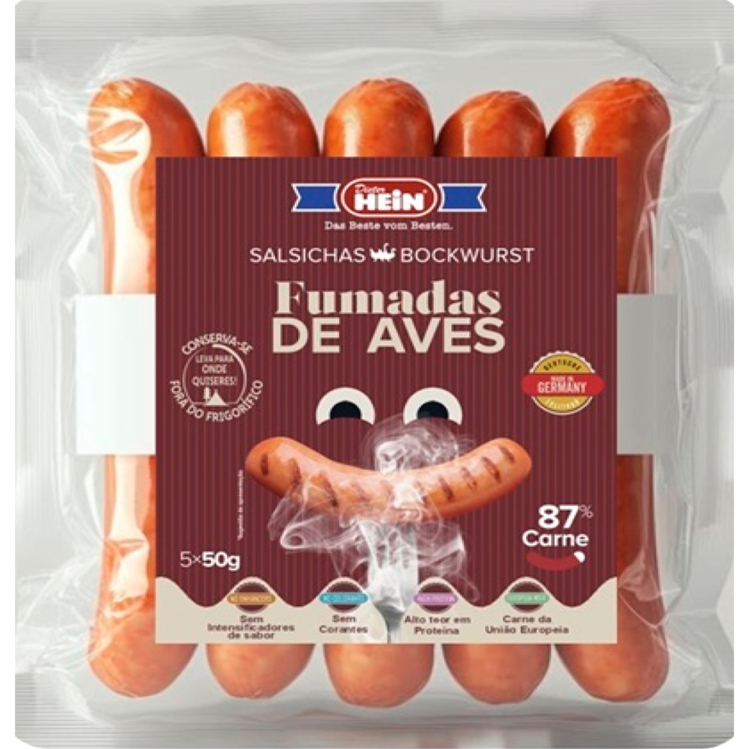 Salsicha de Aves Fumada embalagem 250 g