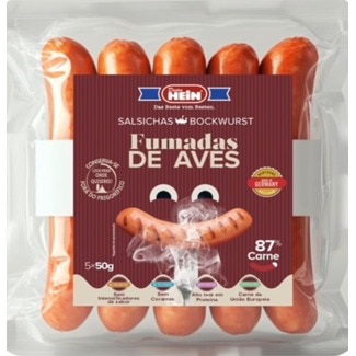 Salsicha de Aves Fumada embalagem 250 g - Hein