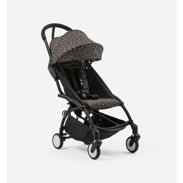 Silla de paseo Stokke YOYO Wild Collection Color Leopardo con Chasis Negro Negro-1