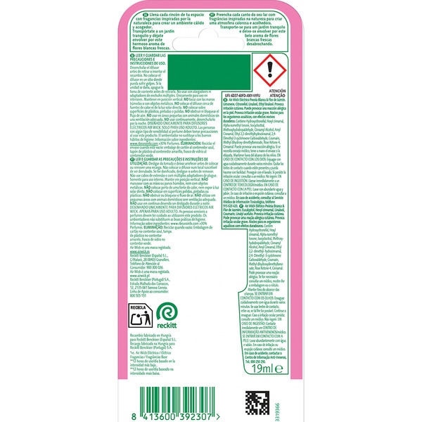 elektrischer Lufterfrischer intelligenter Diffusor Weiße Pfingstrose & Jasminblüte Nachfüllpackung 1 Einheit mit ätherischen Ölen