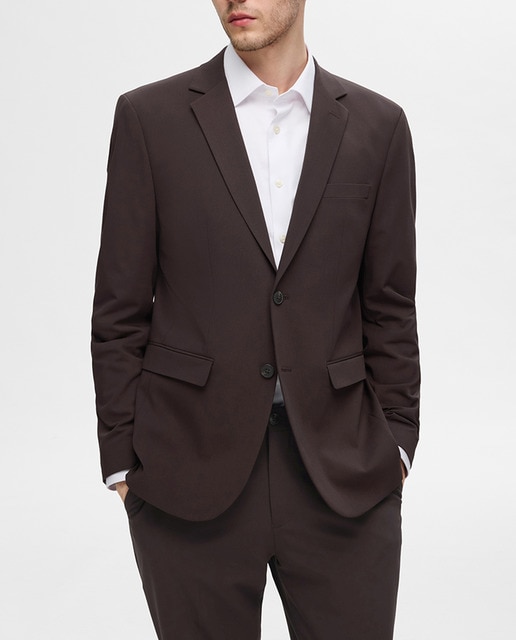 Imagen 0 de Chaqueta de traje de hombre Slim Fit lisa