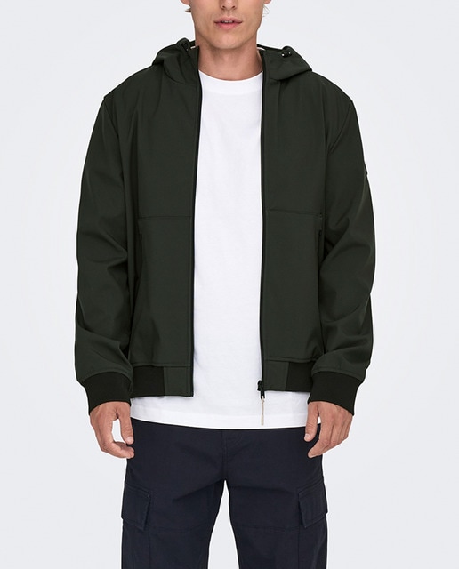 Imagen 0 de Chaqueta bomber de hombre con capucha