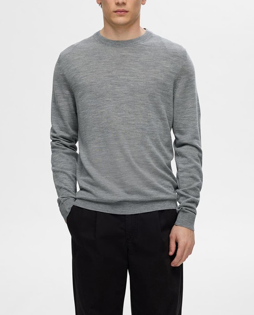 Imagen 0 de Jersey de hombre 100% lana merino, cuello redondo