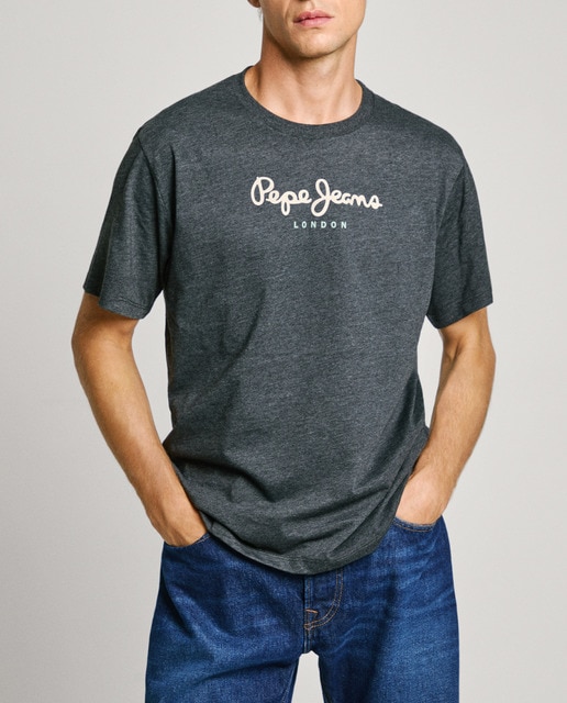 Imagen 0 de Camiseta de hombre básica de manga corta con logotipo en el pecho