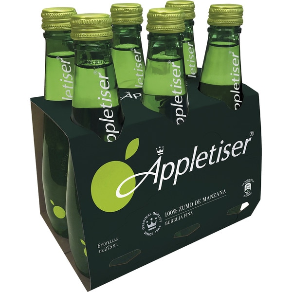 Sparkling apple juice soft drink with fine bubbles 6-pack bottles 27,50 cl