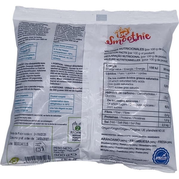 Smoothie aus antioxidativen Früchten antioxidierend Heidelbeeren, Himbeeren und Erdbeeren Tasche 300 g