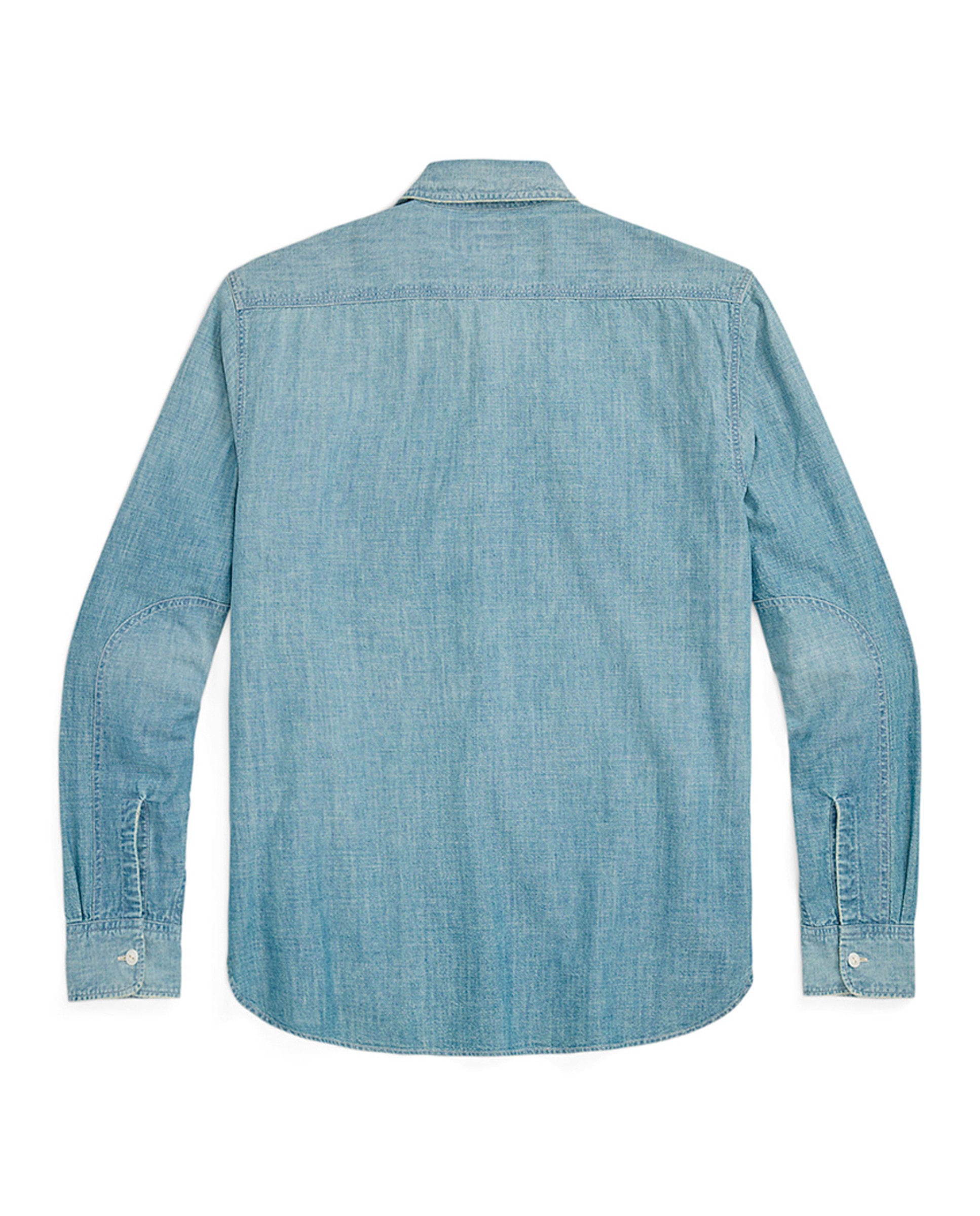 Camisa de Algodão Slim fit Double RL Azul Loft-2