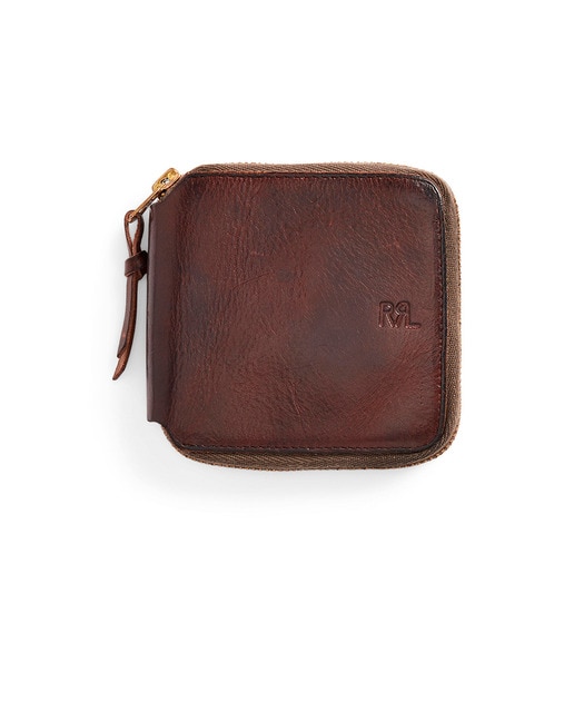 Imagen 0 de Cartera de hombre de piel con cremallera Double RL
