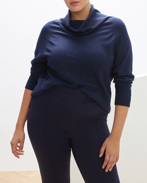 Imagen 0 de Jersey de manga larga cuello alto de mujer