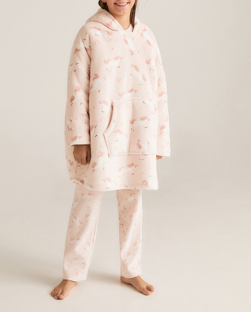 Imagen 0 de Bata con bolsillo interior borrego de niña