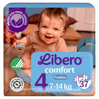 Fraldas Comfort 4 embalagem 37 unidades - Libero