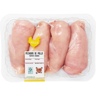 Pechuga de pollo formato ahorro peso aproximado bandeja 1 kg