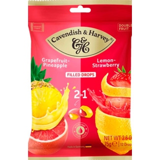 Rebuçados de Toranja, Ananás. Limão e Morango frasco 75 g - Cavendish